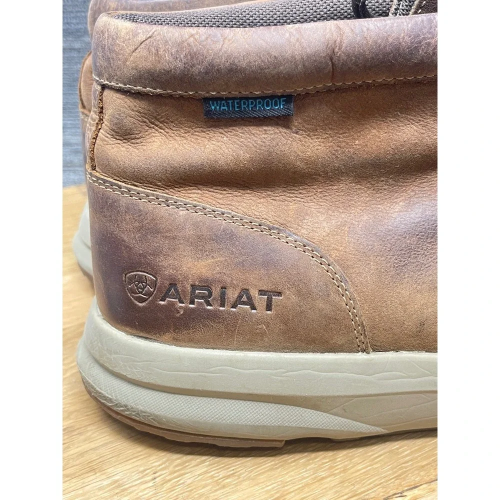 Ariat Spitfire Chukka Boots Mens 13D Brown Leather Waterproof Moc Toe‎ 10038479